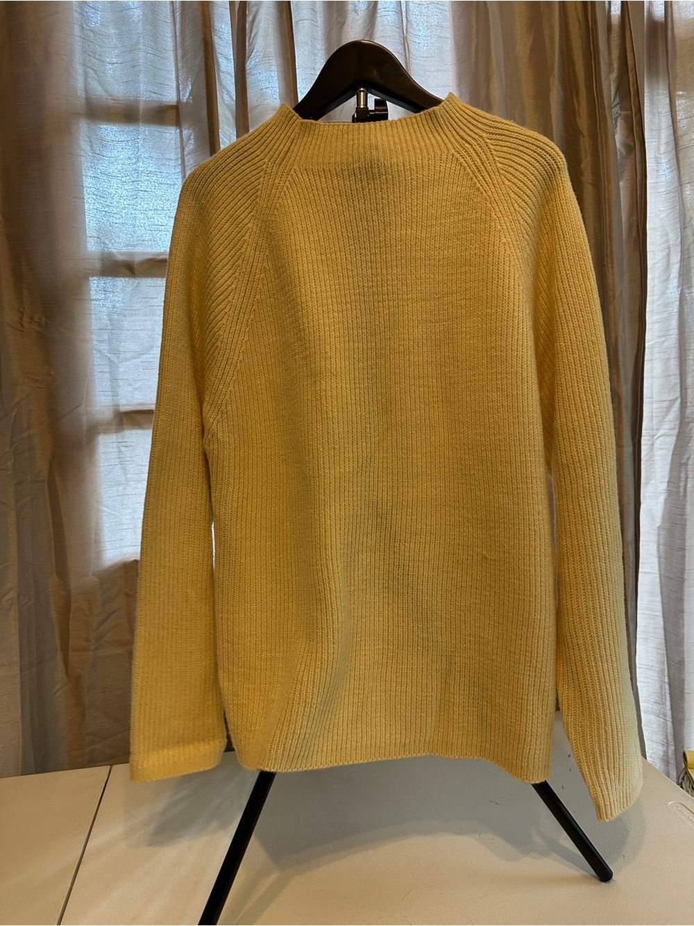 Woman’s Classic Crewneck Sweater in soft Yellow